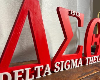 Large Delta Sigma Theta Sorority Desk Sign