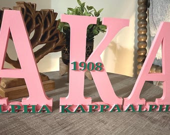Cartello da scrivania grande con la scritta Alpha Kappa Alpha