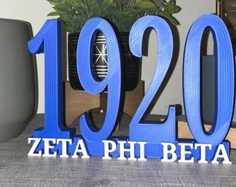 Cartello da scrivania della confraternita Zeta Phi Beta del 1920
