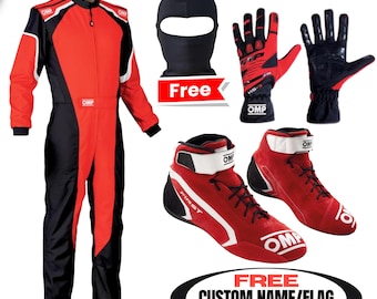 Traje de karting OMP Nivel 2, incluye zapatos, guantes y pasamontañas / existencias limitadas / gama alta