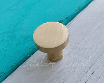 Round Solid Brass Dresser Handle Pull Knob Pull Handle / Kitchen Cabinet Pull Handle Knob Furniture Hardware WM1230