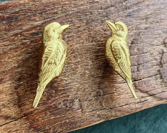 Maniglia per cassettiera in ottone massiccio Bird, maniglia per mobili da cucina, maniglia per mobili WM1632