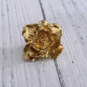 Flower Solid Brass Dresser Handle Pull Knob Pull Handle / Kitchen Cabinet Pull Handle Knob Furniture Hardware WM1749