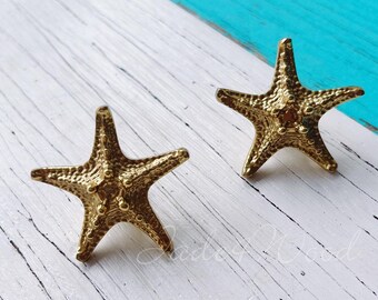 Sea Star Solid Brass Dresser Handle Pull Knob Pull Handle / Kitchen Cabinet Pull Handle Knob Furniture Hardware WM1458