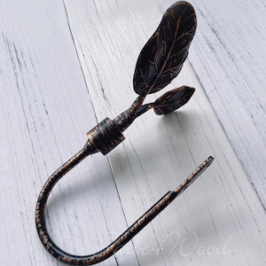 A Pair Curtain Hook Leaf Curtain Tieback Hook Decorative Hooks Home Decor Coat Hanger Curtains Hardware CLG037