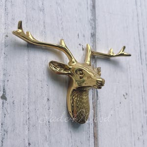 Moose Solid Brass Dresser Handle Pull Knob Pull Handle / Kitchen Cabinet Pull Handle Knob Furniture Hardware WM1528