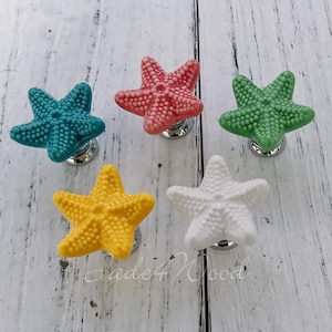 Seastar Ceramic Knob Drawer Knob Dresser Knob Porcelain Knob Pull Handle Multi Color Furniture Hardware WM1774