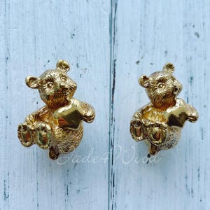 Bear Solid Brass Dresser Handle Pull Knob Pull Handle / Kitchen Cabinet Pull Handle Knob Furniture Hardware WM1337