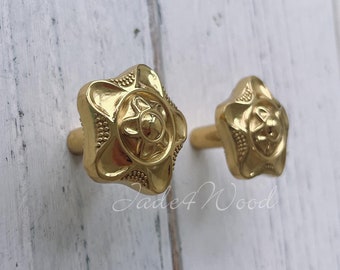 Star Solid Brass Dresser Handle Pull Knob Pull Handle / Kitchen Cabinet Pull Handle Knob Furniture Hardware WM1750