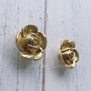 Flower Solid Brass Dresser Handle Pull Knob Pull Handle / Kitchen Cabinet Pull Handle Knob Furniture Hardware WM1525
