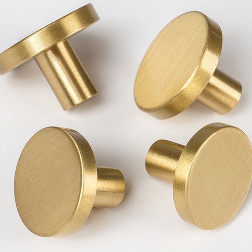 Retro Chic Knob Dresser Knobs / Antique Brass Kitchen Etsy