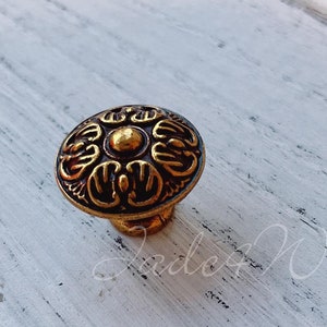 Retro chique kastknop dressoirknop / antiek messing keukenkastknop meubelbeslag LJ102