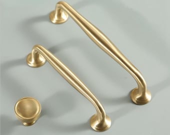 5" 3.75" Solid Brass Cupboard Handle Knobs Pulls Handles / Cabinet Knobs Pull Handle Furniture Hardware WM23-040