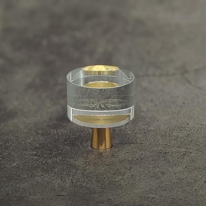 Solid Brass Acrylic Cupboard Handle Knob Pull Handle / Kitchen Cabinet Knob Pull Handle Furniture Hardware WM23-003