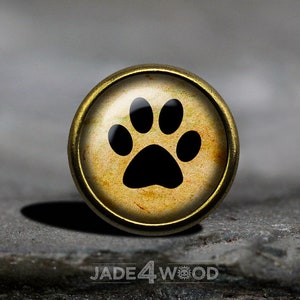 Paw Glas Cabochon Skåpknopp Dressknopp Dressknopp Möbelknopp