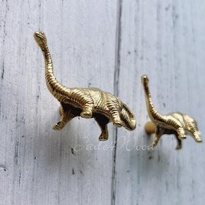 Dinosaurus messing dressoir handvat trekknop trekgreep/keukenkast trekgreep knop meubelbeslag WM1876