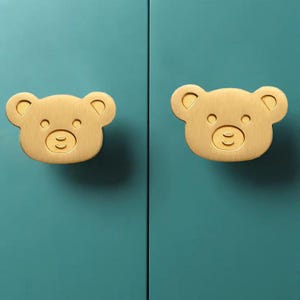 Bear Solid Brass Knob Cupboard Handle Knob Pull Handle / Kitchen Cabinet Knob Pull Handle Furniture Hardware WM23-116