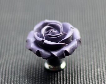 Resin Rose Cabbage Roses Knob Pull Flowers Decorative Furniture Knob Pull