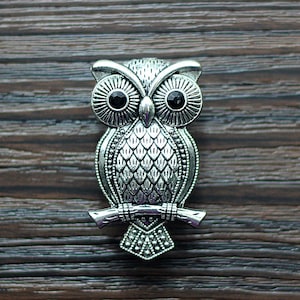 Owl Silver Dresser knobs cabinet Dresser Knob pull / Dresser Pull / Cabinet Knob / Furniture Knob