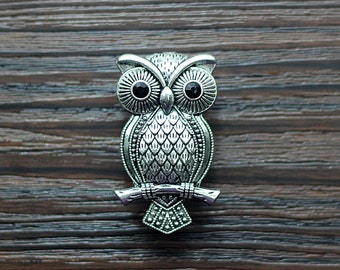 Owl Silver Dresser knobs cabinet Dresser Knob pull / Dresser Pull / Cabinet Knob / Furniture Knob
