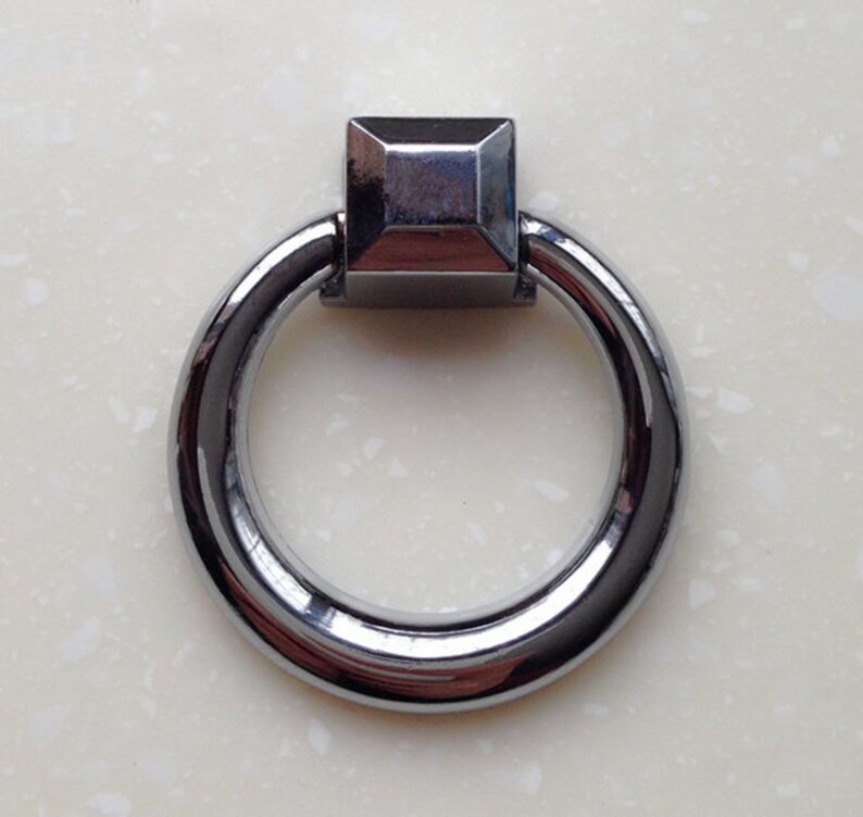 Vintage Silver Bronze Copper Drop Ring Pulls Handles / Etsy