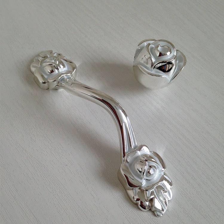 3.85 Rose Handle French Style Shabby Chic Dresser Pulls Etsy