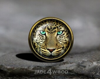 Cabochon en verre Tiger Bouton de meuble pour commode Bouton de meuble pour commode