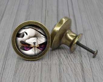 Dragonfly Cabinet Dresser Knob pull / Dresser Pull / Cabinet Knob / Furniture Knob