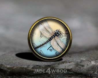 Gałka meblowa Dragonfly Glass Cabochon Gałki do komody Gałki do komody Gałki meblowe
