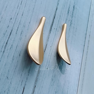 Leaf Cupboard Handle Knobs Pulls Handles / Cabinet Knobs Pull Handle Furniture Hardware WM23-073