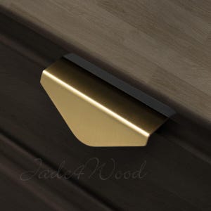 Poignée triangulaire en laiton massif pour commode, poignées pour armoires de cuisine, quincaillerie pour meubles WM1561