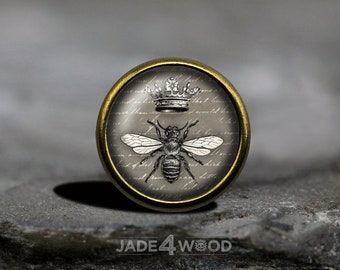 Cabochon en verre Abeille Bouton de meuble pour commode Bouton de meuble pour commode