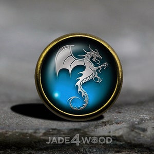 Dragon Glass Cabochon Cabinet Knob Dresser Knob Dresser Pull Furniture Knob