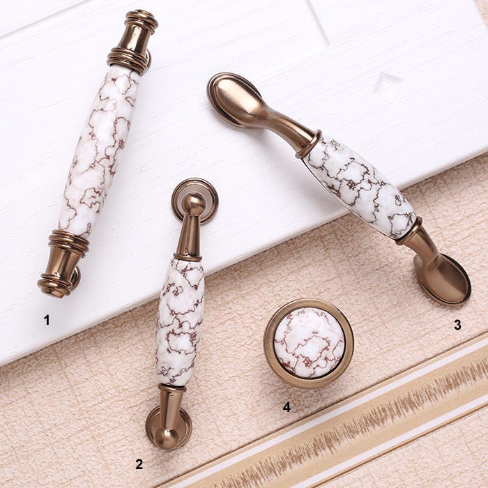 3.75 Ceramic Dresser Pulls Drawer Pull Handles Knobs / Etsy