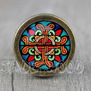 Vintage Kirche Glasmalerei - Handgemachte Vintage Bronze Knäufe Schrank Knauf Knäufe