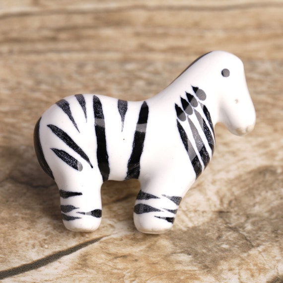 Zebra Ceramic Knobs Drawer Knob Dresser Knobs Porcelain Knobs Etsy