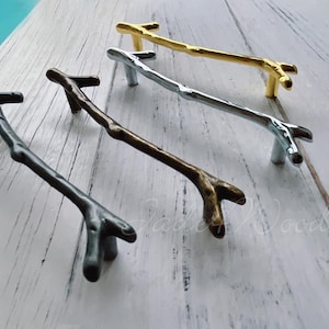 5&quot; 3.75&quot;  Bronze Tree Branch Handle Pull Knob Pull Handle / Kitchen Cabinet Pull Handle Knob Furniture Hardware WM1091