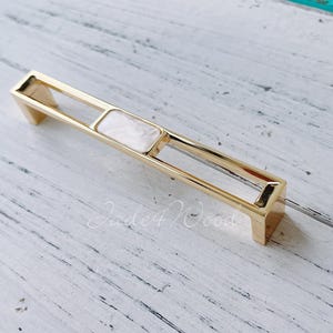 5&quot; 3.75&quot; White Gold Cupboard Handle Knob Cabinet Knob Pull Handle / Kitchen Cabinet Knob Pull Handle Furniture Hardware WM1817