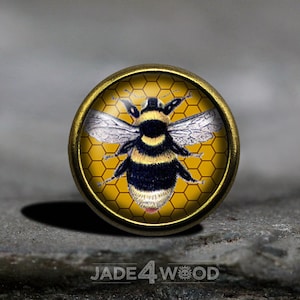 Bee Glass Cabochon Cabinet Knob Dresser Knob Dresser Pull Furniture Knob