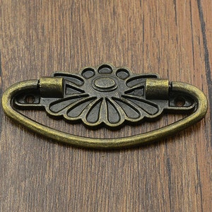 2 stks Antiek Brons Rustiek Drop Bail Dressoir Pull Slingerknop Handvat/Kleine Kast Pull Slingerknop Meubelbeslag QM036