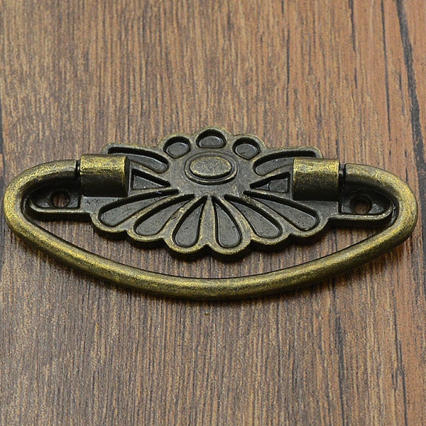 Antique Bronze Rustic Drop Bail Dresser Pull Handle Knob Pull Knob Pulls Handles /Small Cabinet Pull Handle Knobs Furniture Hardware QM036