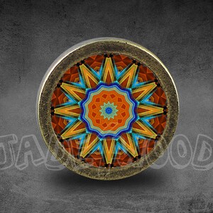 Kaleydoscope Photo Cabochon Vintage Dresser knobs cabinet  Dresser Knob Furniture Hardware