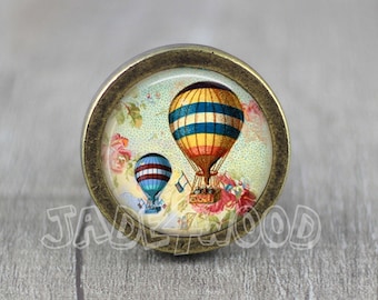 Balloon Glass Cabochon Bronze cabinet Dresser Knobs pull / Dresser Pull / Cabinet Knobs / Furniture Knobs