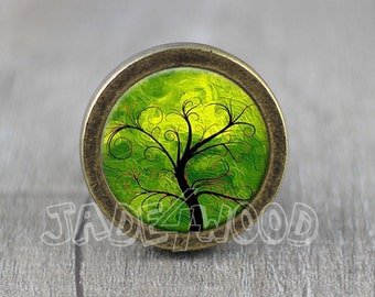 Tree of Life Cabinet Knob: Zinc Alloy Dresser Pull