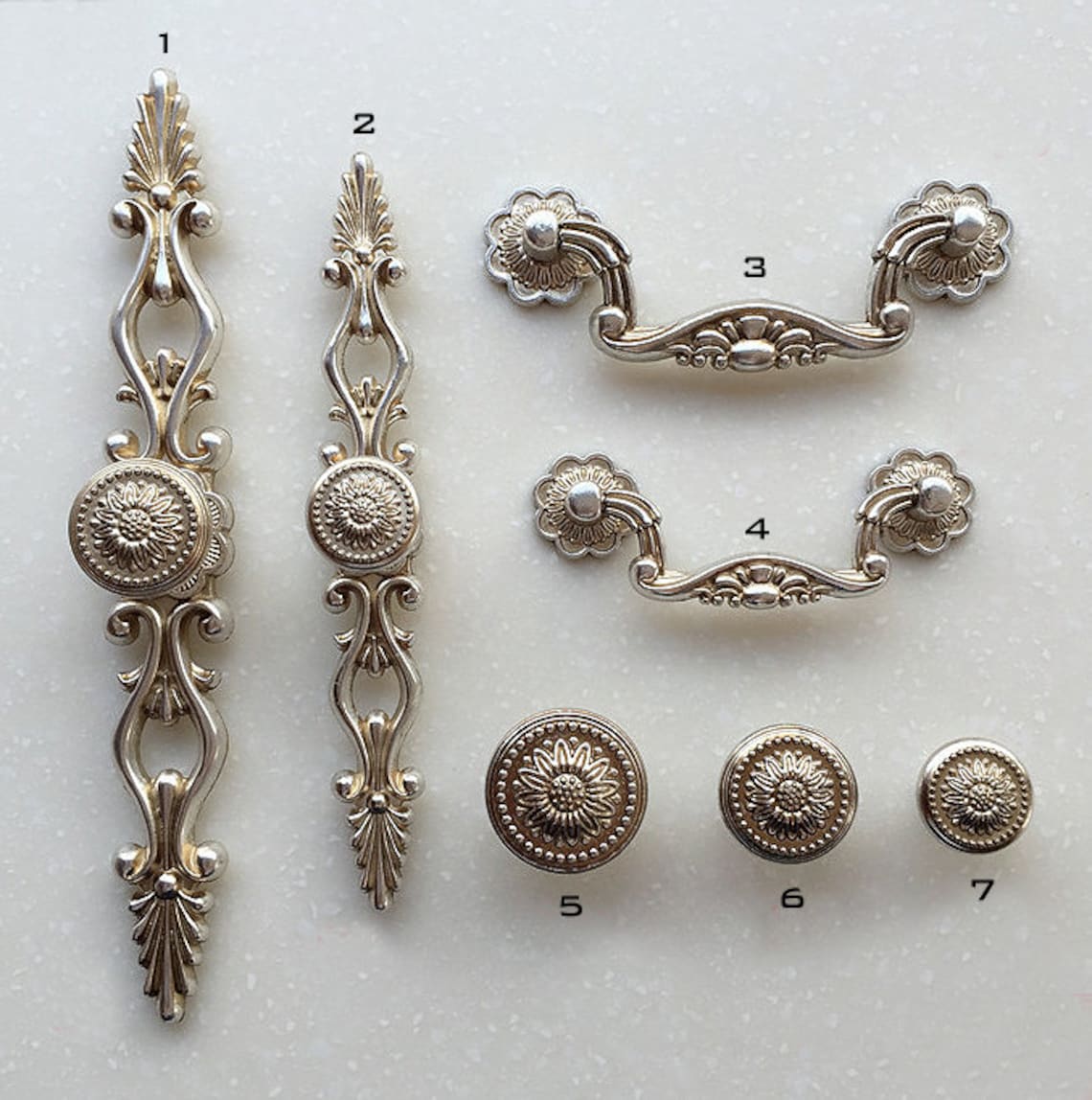 French Shabby Chic Dresser Drawer Pulls Handles / Antique Etsy