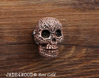 Rose Gold Skull Resin Knob Dresser knobs cabinet Dresser Knob pull / Dresser Pull / Cabinet Knob / Furniture Knob