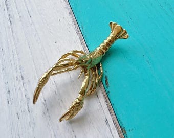 Lobster Solid Brass Dresser Handle Pull Knob Pull Handle / Kitchen Cabinet Pull Handle Knob Furniture Hardware WM1673