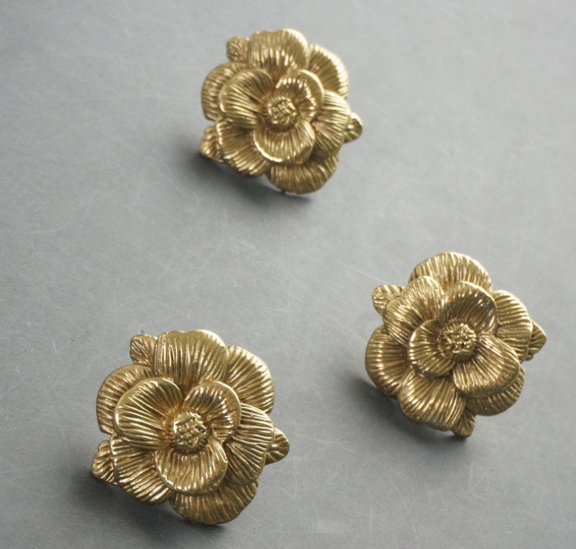 Antique Brass Flower Knob | A Cottage in the City