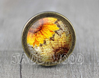 Tirador de pomo para tocador con diseño de flores / Tirador de tocador / Pomo para gabinete / Pomo para muebles