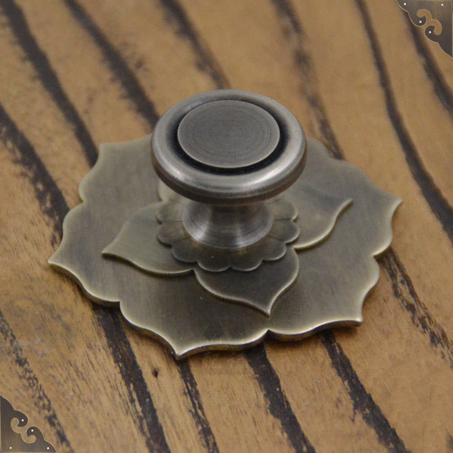 Solid Brass Chinese Style Knob Dresser Knobs / Kitchen Etsy